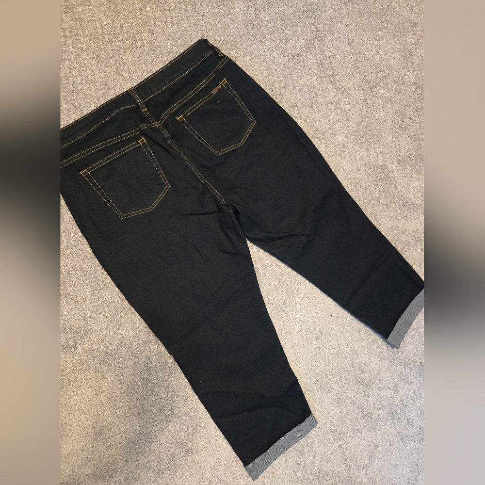 EUC Jennifer Lopez Capris Dark Denim Sz 16 - Picture 5 of 6
